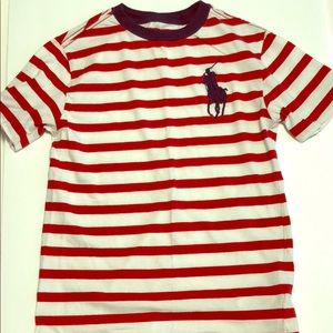 RALPH LAUREN big pony striped t shirt